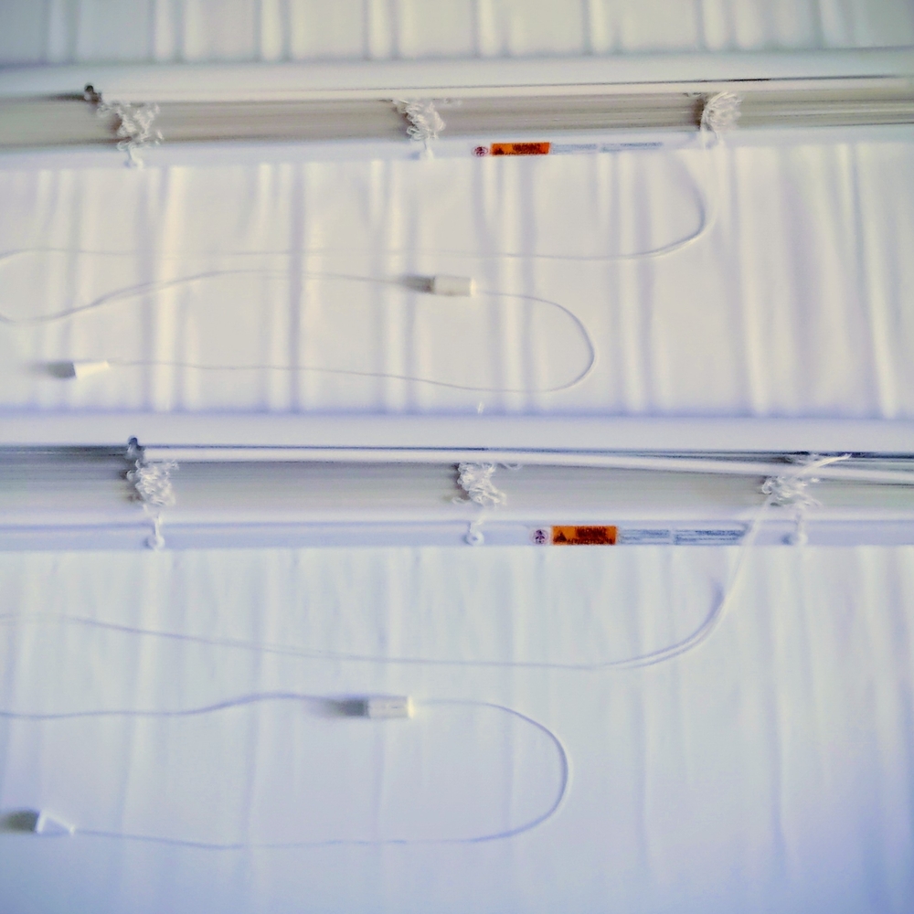 02- White Curtain Rod Set W x 33 in. H x 48 in.